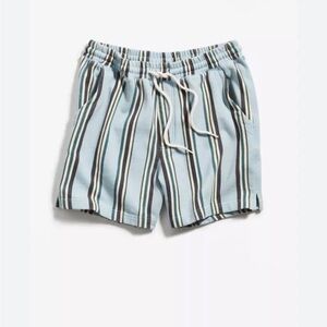 UO Free Planet Lucien Stripe Volley Shorts Size Large